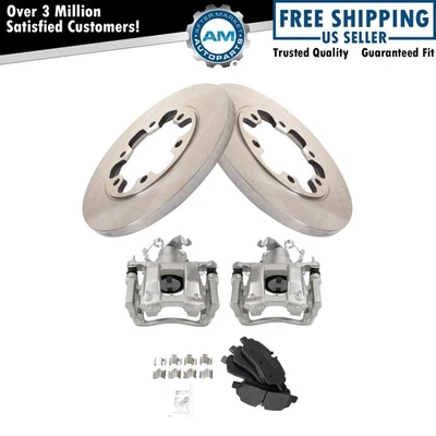 Kit de pastillas de freno trasero y rotor semimetálico para Ford Transit-350 HD 2015-2019 Foto 1 de 4