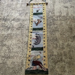 Winnie The Pooh Wall Tapestry Vintage 33" x 7.5" Crown Crafts Disney Leap Frog - Picture 1 of 16