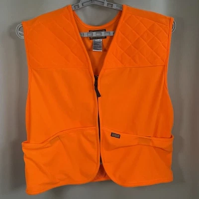 Sports Afield Hunting Vest Mens L Blaze Safety Orange Full Zip Gambag Outdoors - Image 1 of 4