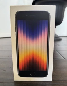 APPLE IPHONE SE 3RD GEN 2022 64GB MIDNIGHT VERIZON PREPAID LOCKED - NEW SEALED - Picture 1 of 4