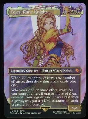 Celes, Rune Knight - Surge Foil - Borderless - MTG Commander: Final Fantasy - Immagine 1 di 3