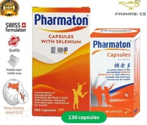 1 X 100s Pharmaton Capsules with Ginseng and Selenium Energy Booster Performance - Picture 1 of 7