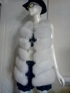 Off-season Sales High Quality 100% Fox Fur Vest Waistcoat Gilet - Custom Made - Picture 1 of 9