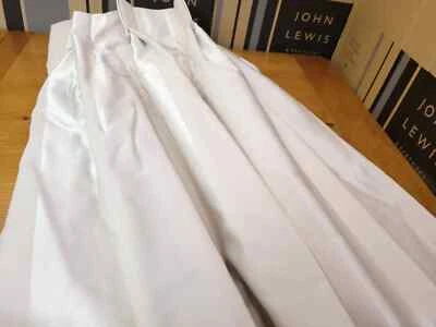 John Lewis W286x D259cm Tonal Satin Stripe Greige Pinch Pleat SINGLE Curtain - Image 1 of 4