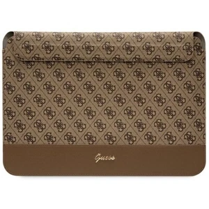 Guess Notebook Laptop 13" 14" Tasche Sleeve Bag Hülle 4G Stripe Metal Logo brown - Bild 1 von 4