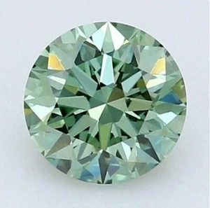 Loser CVD Lab-Grown Diamant 6,50 mm Fancy Green Round VVS Certified Diamond - Bild 1 von 5