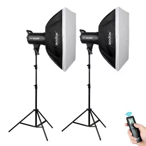 2X Godox SL-60W 5600K LED Lampe Dauerlicht + Lampenstativ + 60*90cm Softbox - Bild 1 von 12
