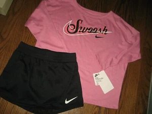 New girls Nike activewear shorts lot top long sleeve 6X set 36M308-023 outfit - Picture 1 of 1