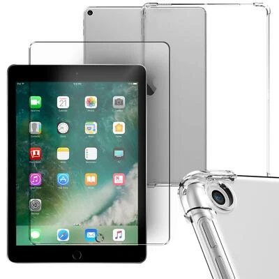 Schutzhülle für Apple iPad Hülle Silikon Slim Case Tasche 9H Glas Schutzfolie - Bild 1 von 4