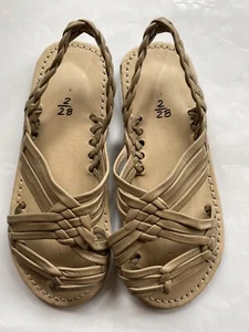 DAMEN AUTHENTISCHE HUARACHE SANDALEN ZUM SCHNÜREN MEXIKANISCHE LEDER SANDALEN. Größe 4 - Bild 1 von 12