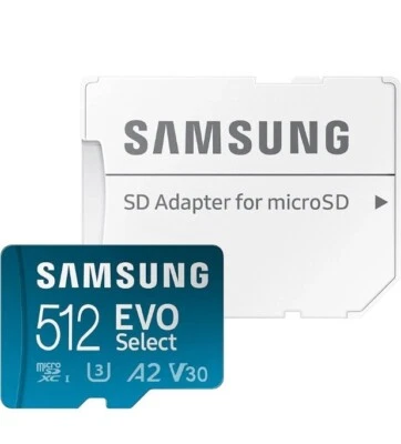 SAMSUNG EVO Select Micro SD-Memory-Card + Adapter, 512GB microSDXC 160MB/s - Image 1 of 4