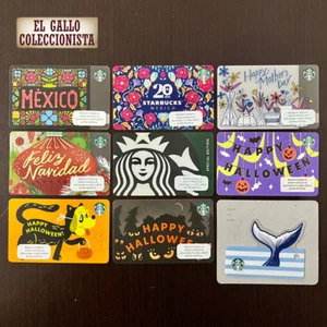 SET DE 09 TARJETAS DE REGALO STARBUCKS MÉXICO VARIAS PROMOCIONES - Imagen 1 de 1