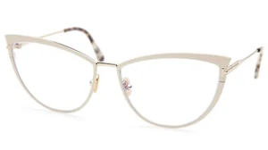 NEW TOM FORD TF5877-B 025 White Eyeglasses Frame 56-15-140 B44 Italy - Picture 1 of 10