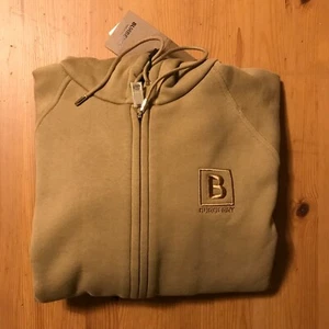 Burberry Women's Letter Graphic Cotton Blend Zip Hoodie-Honey-XL RRP £550 - Picture 1 of 9