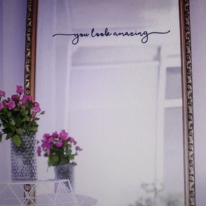 Pegatina Creativa "You Look Amazing" 2.8" X 14.3" Impermeable Vinilo Espejo Ventana - Imagen 1 de 5