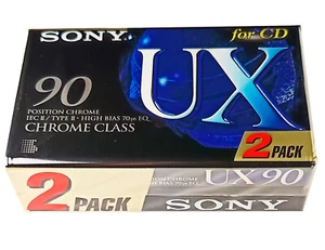 Sony UX-90 Cintas de Casete Chrome Class, Pack de 2, IEC II/Type II - Imagen 1 de 1