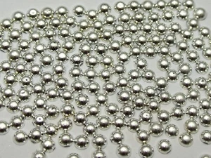 10000 Plata Metálica Plana Redonda Media Perla Pequeña 2mm Libro de recortes Arte en Uñas - Imagen 1 de 6