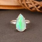 Beautiful Aurora Opal Ring In Sterling Silver For Engagement Ring Gift For Her