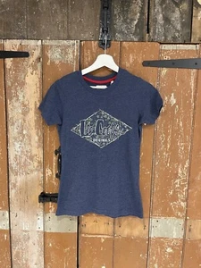 Lee Cooper Women’s Navy Marl Classic T-Shirt Top Size 8 XS Brand New - Picture 1 of 10