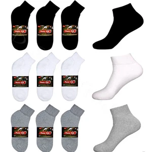 5 ~ 100 Dutzend Großhandels-Mengen feste Sport Baumwolle Knöchel Viertel tief geschnittene Socken für Herren  - Bild 1 von 5