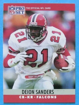 DEION SANDERS, 1990 PRO SET #30 - Image 1 of 2