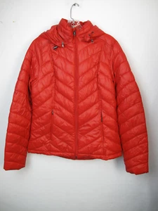 Abrigo chaqueta acolchada roja aislante Tek Gear WarmTek para mujer talla M capucha extraíble - Imagen 1 de 7