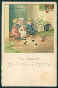 Postal firmada por artista Pauli Ebner Children serie 1321 TC2208 - Imagen 1 de 2