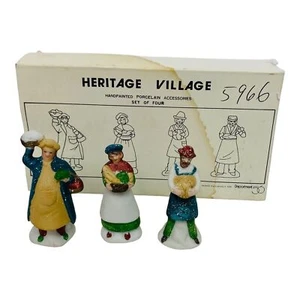 Dept 56 Heritage Village Collection Shopkeepers Set of 3 Figures Only Retired - Picture 1 of 15