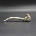 Chinese Rare Old Tibet Silver Hand Carved Lucky Dragon Statue Smoking Tool