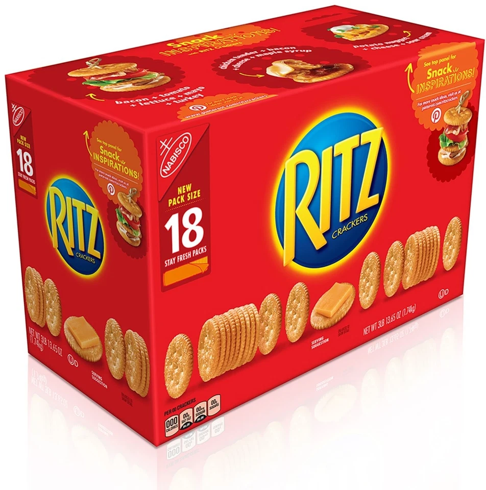 Galletas Nabisco Ritz, 61,6 OZ (18 Pk.) SIN ENVÍO A CA Foto 1 de 1