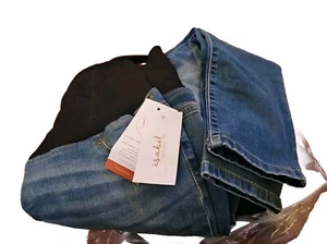ISABEL Distressed Jeans Maternity Size 10 pregnancy. NEW DENIM Jeans. - Picture 1 of 3