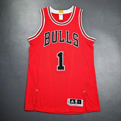 100% Authentic Derrick Rose Adidas Revolution 30 Bulls Jersey Mesh # L pro cut Cover