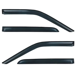 2015-2022 d F150 Crew Cab In-Channel Black Window Vent Visor Rain Guards ɥ - Picture 1 of 7