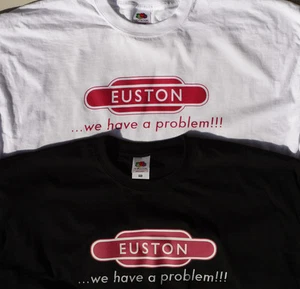 BR station signs totems Euston t shirt - Picture 1 of 1