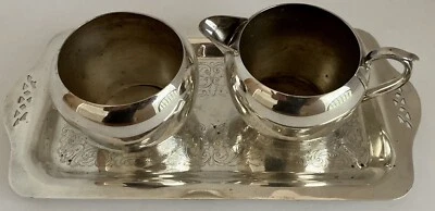 The Sheffield Silver Co set piatti tazze e piattini usati marcati 1964 USA - Immagine 1 di 4