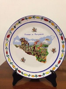 Piatto del buon ricordo Souvenir vintage Favignana- ceramica Ericina - Picture 1 of 1