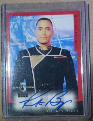 BABYLON 5 SKYBOX SEASON 4 A1 RICHARD BIGGS STEPHEN FRANKLIN AUTOGRAPH - Image 1 of 3