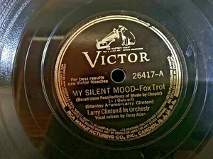 10" 78 RPM MY SILENT MOOD | TOSELLI'S SERENADE, LARRY CLINTON & HIS ORCHESTRA  - Bild 1 von 4