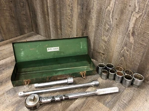 SK Wayne Tools 12 Pc 12 Pt SAE Socket & 3/4" Dr Ratchet & Extensions Set 47170 - Picture 1 of 20