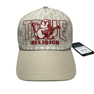 Gorra True Religion Para Hombres Buda Bordado Logo Snapback Sombrero Arena Talla Única Bronceado - Imagen 1 de 13