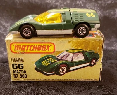 Lesney Matchbox Superfast Mazda RX 500  No. 66 1971 Green - Hong Kong W/Box - Image 1 of 4