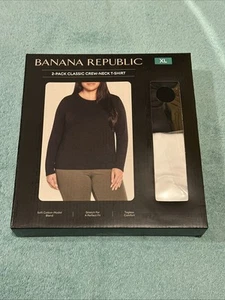Banana Republic Womens Long Sleeve Classic Crew Neck T-Shirt 2-PACK - XL - Picture 1 of 5