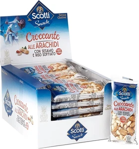 Snack - Croccante Alle Arachidi Con Sesamo E Riso Soffiato - Snack Senza Glutine - Foto 1 di 12