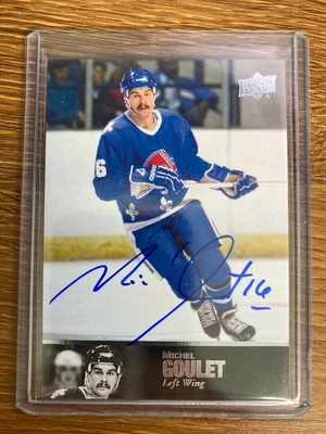 2013-14 UD Ultimate Collection Legends, Michel Goulet Auto - Nordiques - Image 1 of 2
