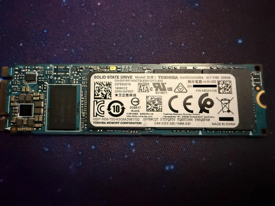 Solid State Drive Toshiba, M.2 2280 256GB - Image 1 of 1