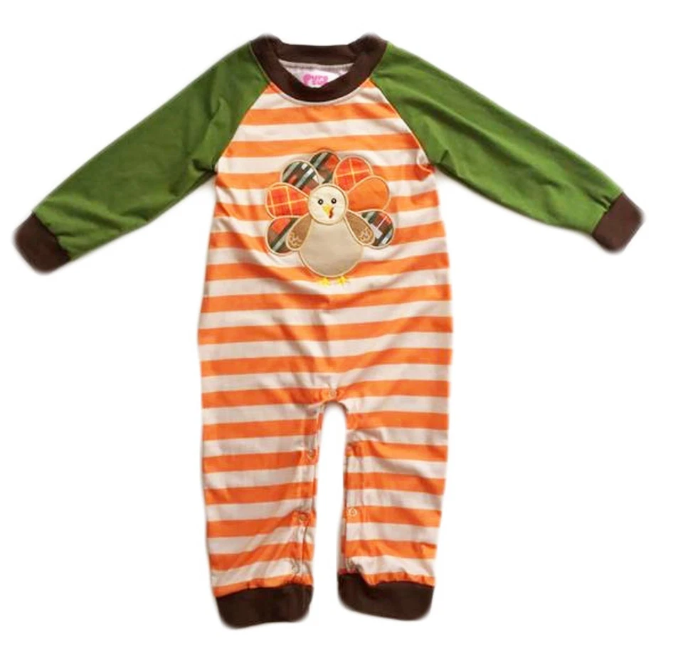 Laurenza's Baby Boys Thanksgiving Turkey Long-Sleeved Bodysuit - Image 1 of 1