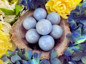 Angelite Sphere - Angelite Crystal Ball - Blue Anhydrite Sphere - 42MM-47MM - Picture 1 of 10
