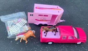 Truck And Horse Trailer Play Set; See Description Of Condition - Picture 1 of 12