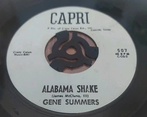 GENE SUMMERS ALABAMA SHAKE / JUST BECAUSE US CAPRI 1964 TEXAS ROCKABILLY RNR - Picture 1 of 3