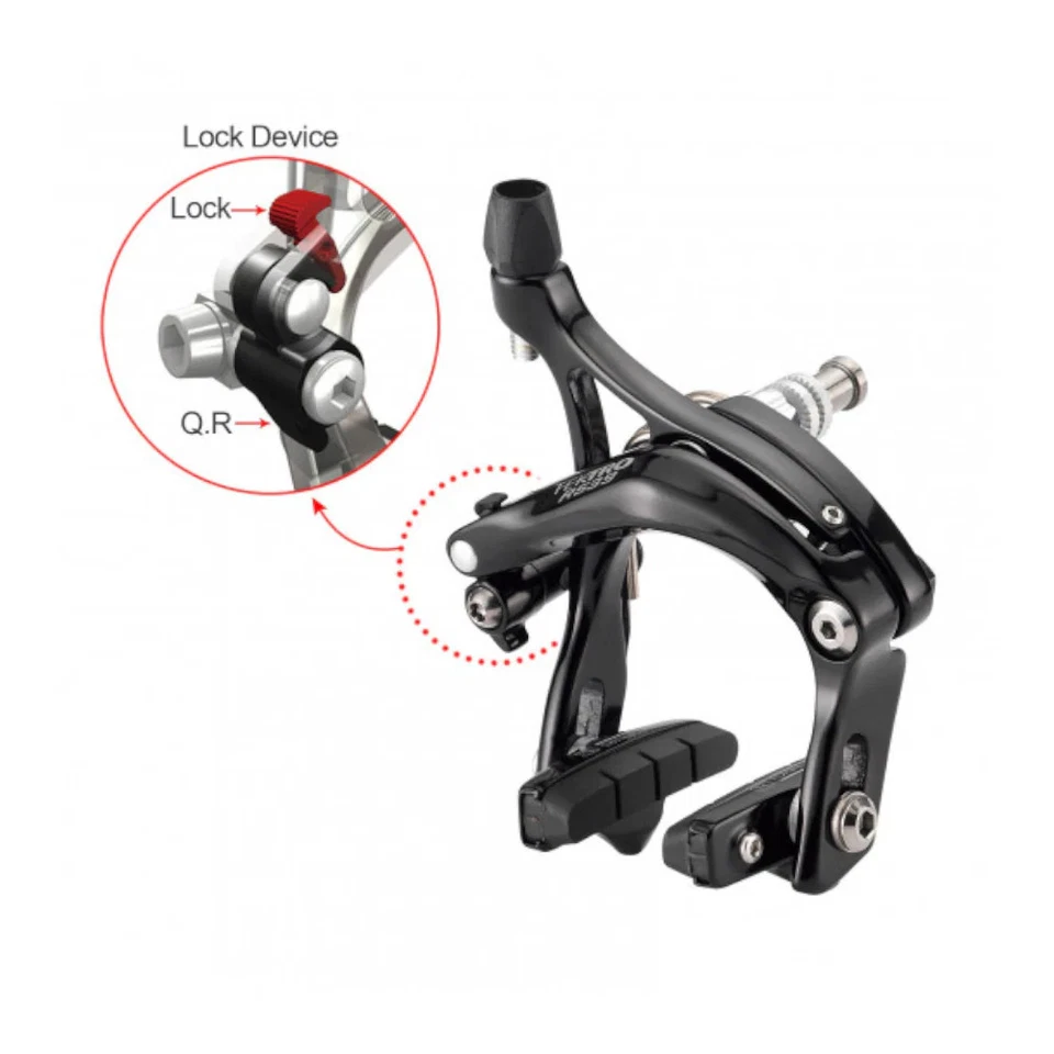 Tektro R539 Felgenbremse Rennbremse Hinten Schenkellänge 47mm - 57mm - Bild 1 von 1